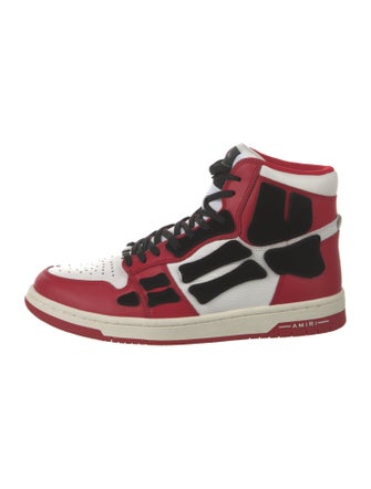 Amiri Leather Colorblock Pattern Sneakers