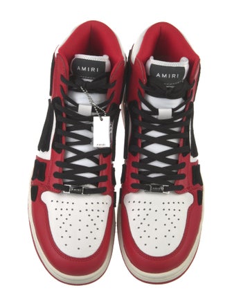 Amiri Leather Colorblock Pattern Sneakers