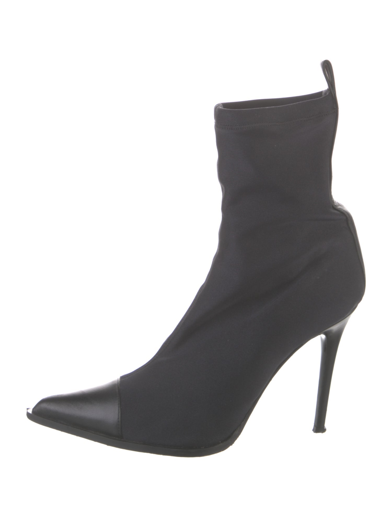 Amiri Neoprene Leather Trim Embellishment Sock Boots