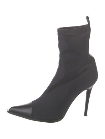 Amiri Neoprene Leather Trim Embellishment Sock Boots