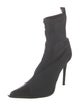 Amiri Neoprene Leather Trim Embellishment Sock Boots