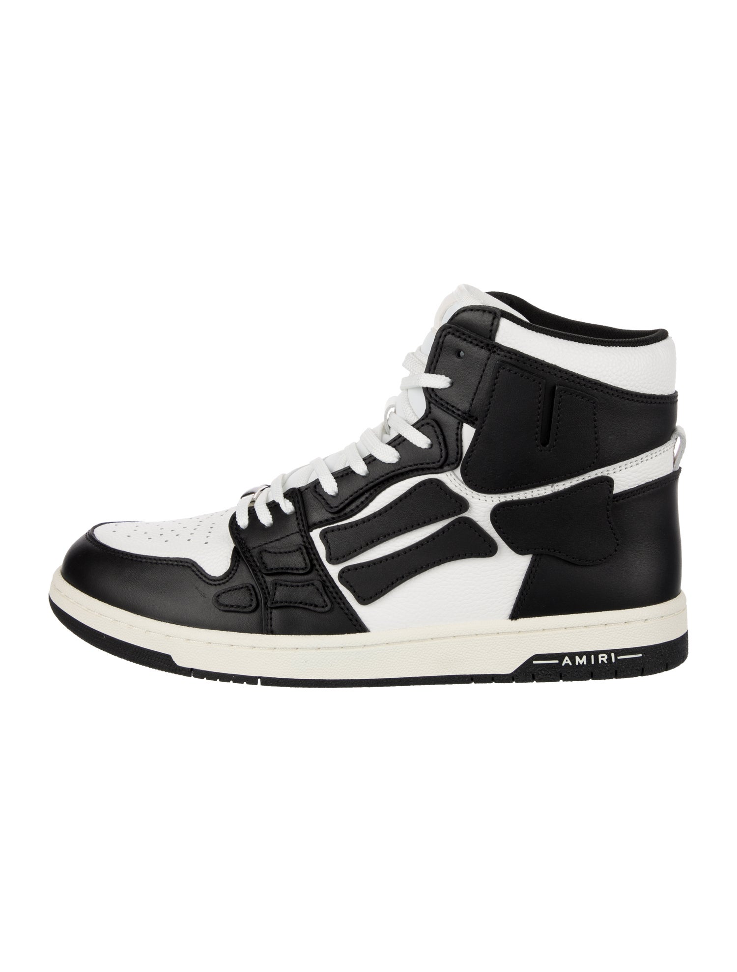 Amiri Leather Colorblock Pattern Sneakers