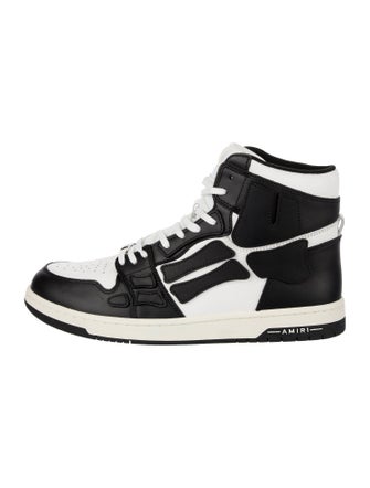Amiri Leather Colorblock Pattern Sneakers