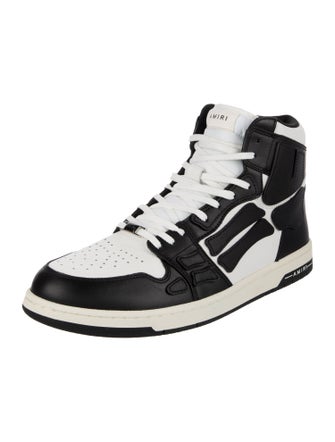 Amiri Leather Colorblock Pattern Sneakers