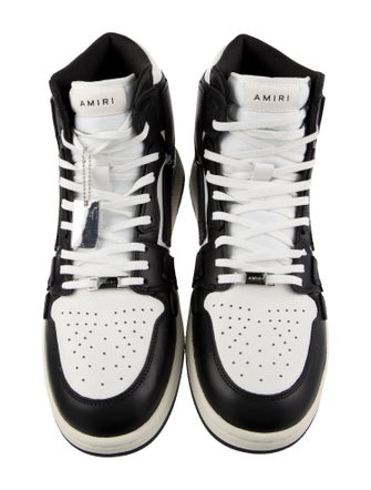 Amiri Leather Colorblock Pattern Sneakers