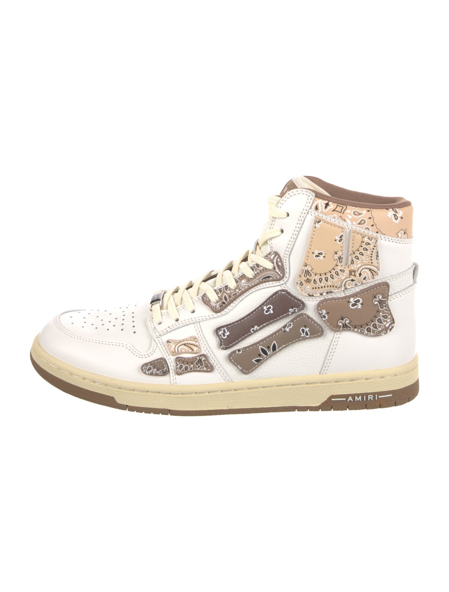Amiri Leather Paisley Print Sneakers w/ Tags