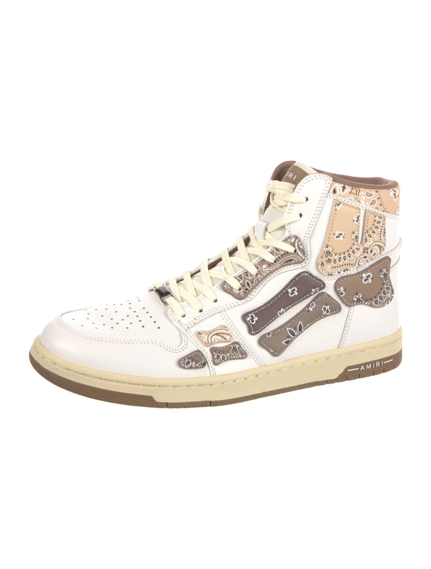 Amiri Leather Paisley Print Sneakers w/ Tags