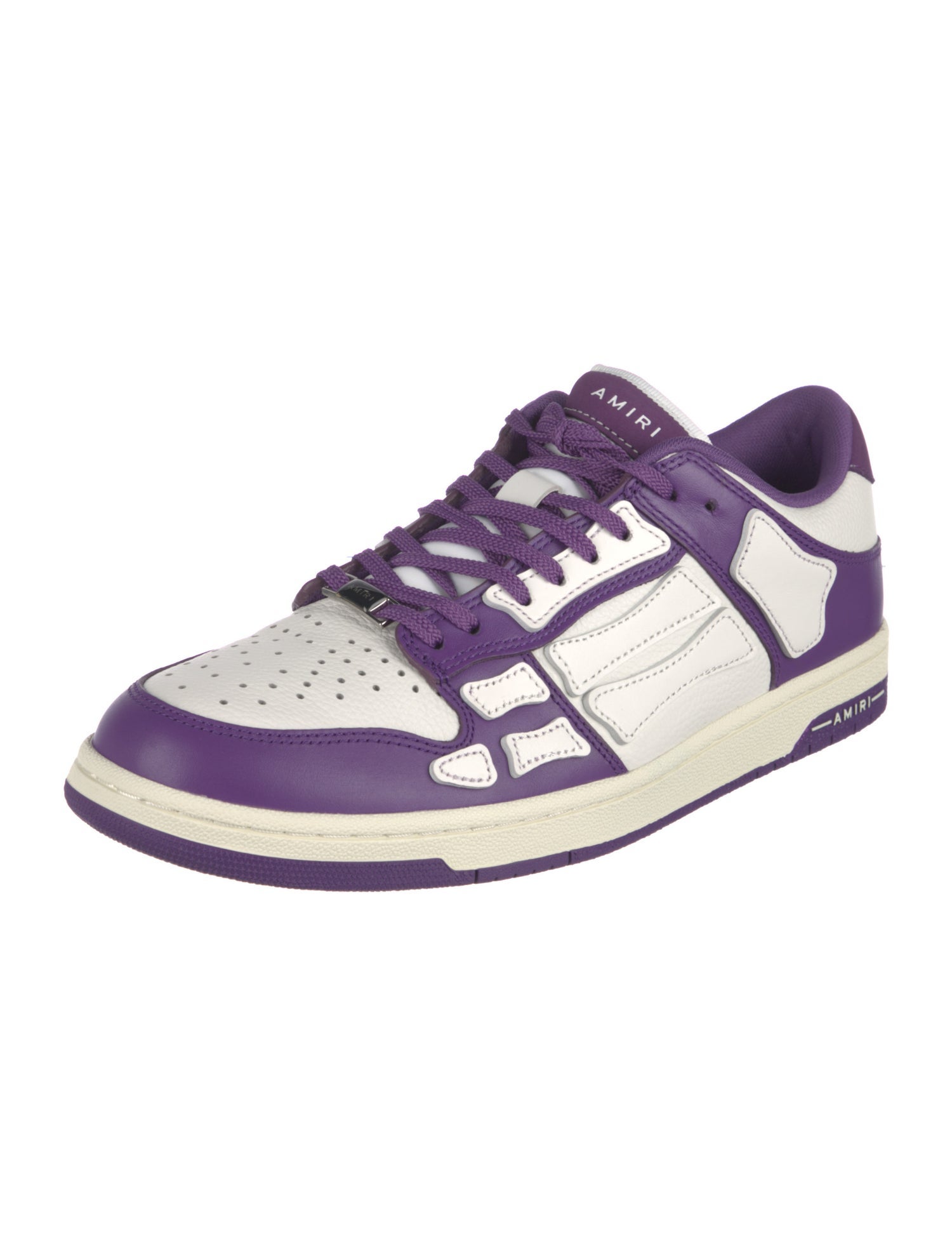 Amiri Leather Colorblock Pattern Sneakers w/ Tags