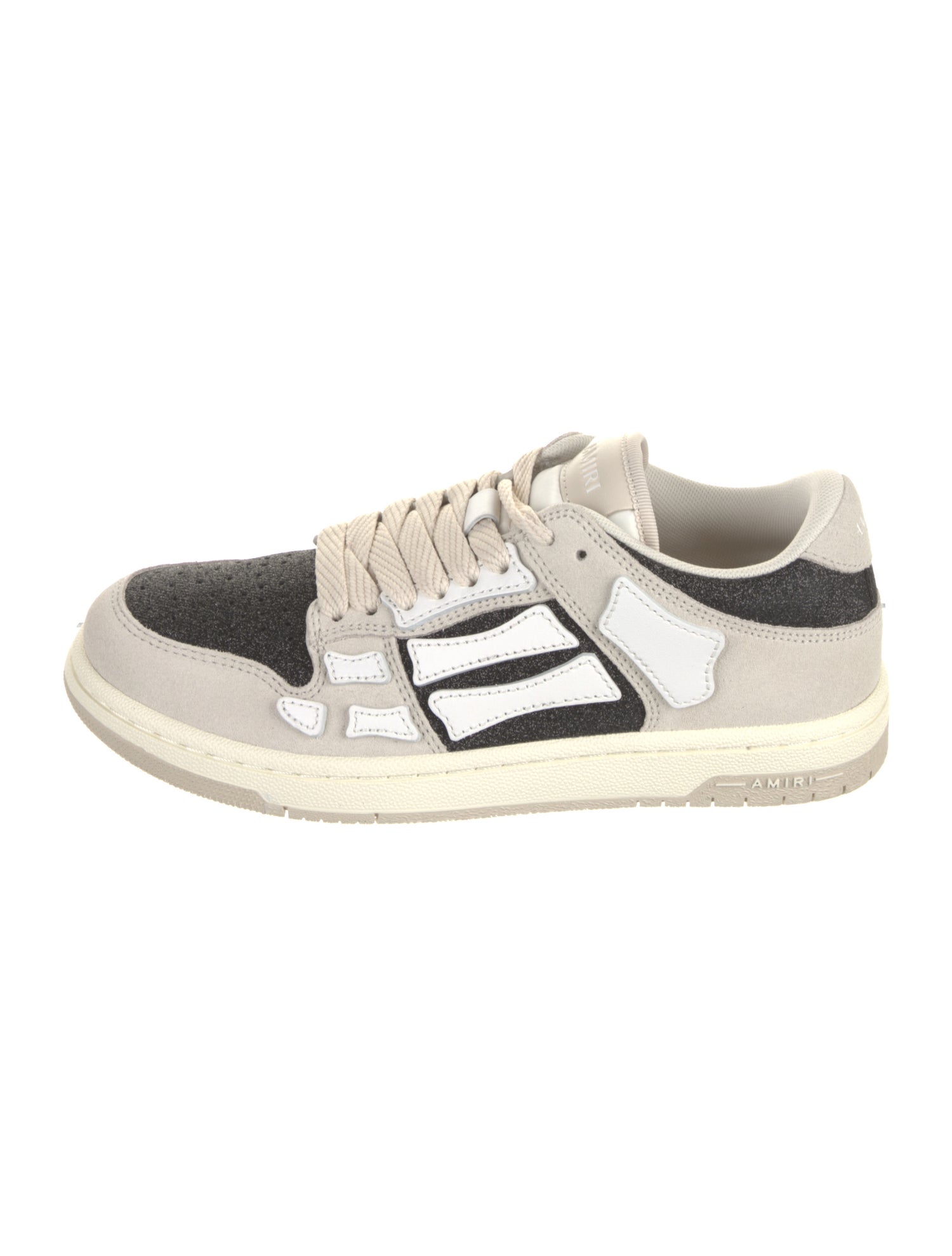 Amiri Leather Colorblock Pattern Sneakers