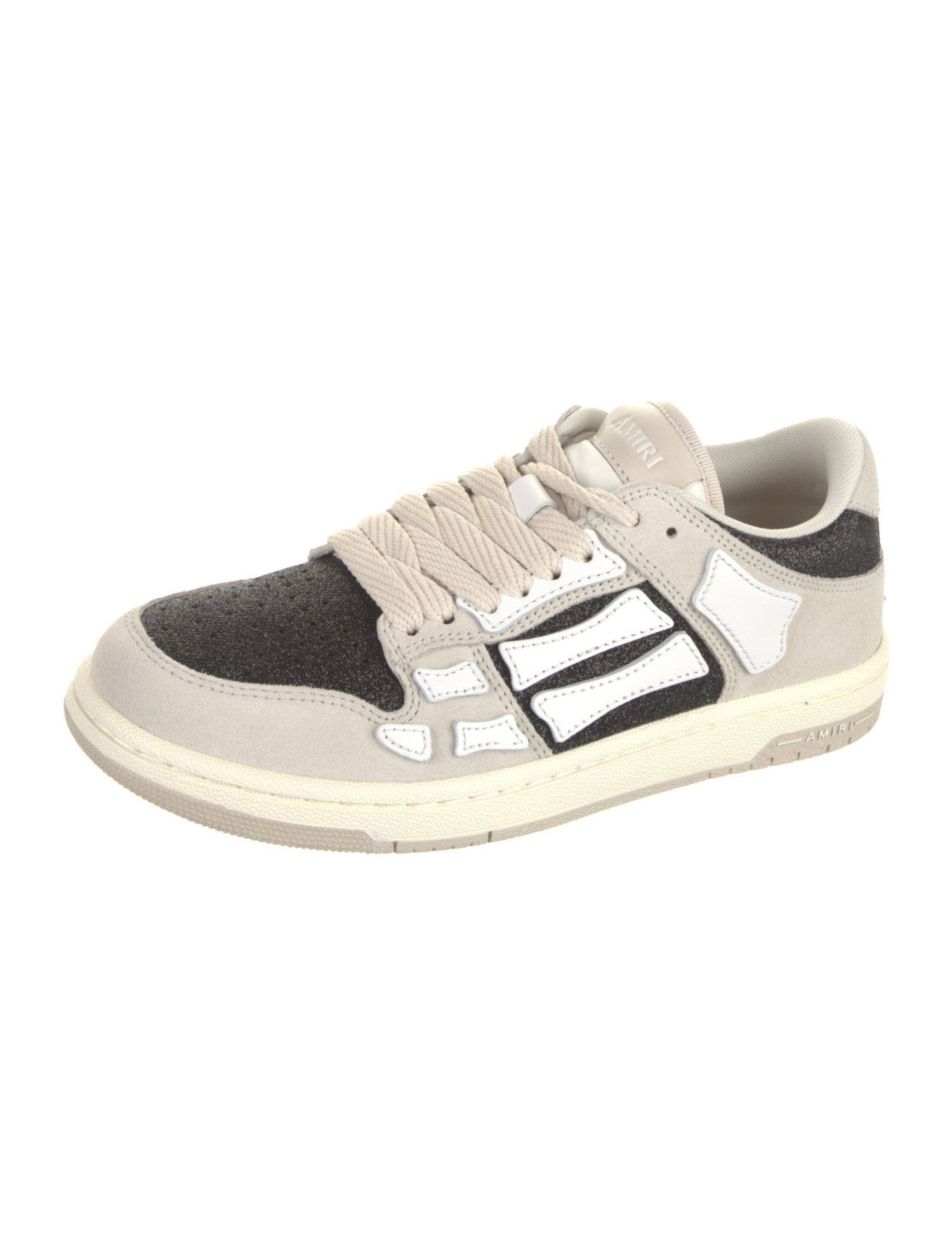 Amiri Leather Colorblock Pattern Sneakers