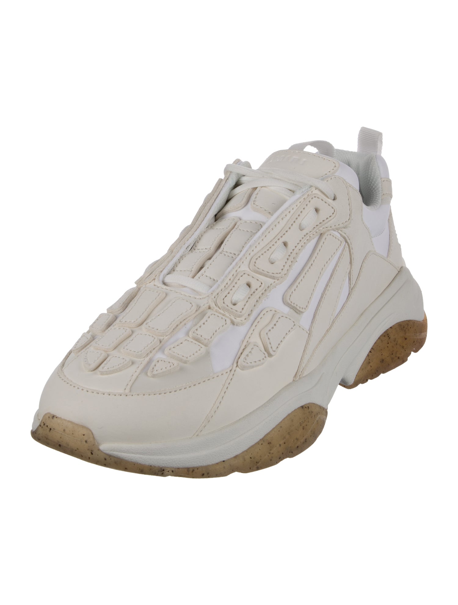 Amiri Leather Colorblock Pattern Sneakers