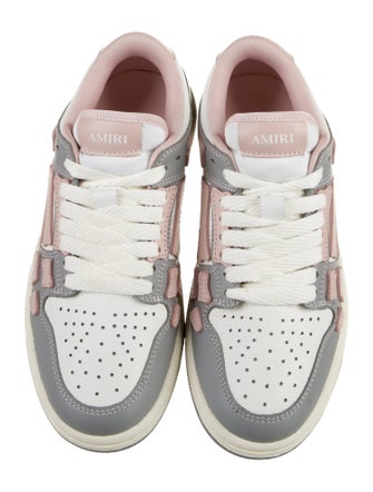 Amiri Leather Colorblock Pattern Sneakers