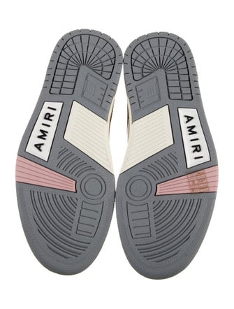 Amiri Leather Colorblock Pattern Sneakers