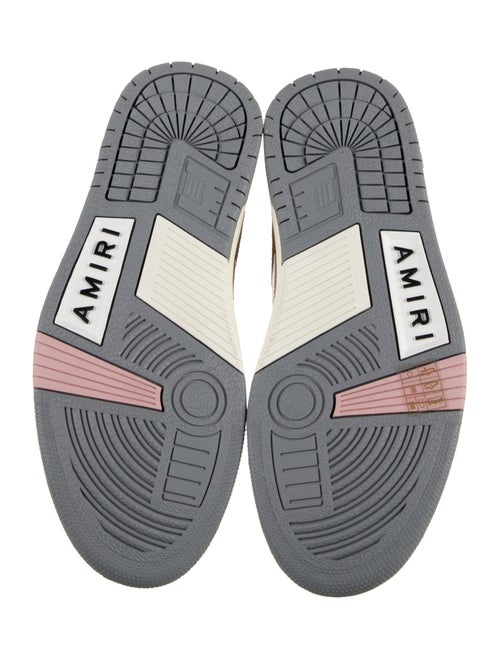 Amiri Leather Colorblock Pattern Sneakers