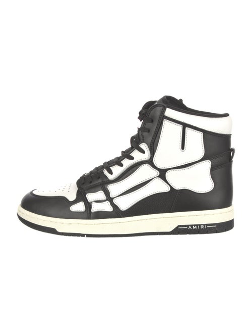 Amiri Leather Colorblock Pattern Sneakers