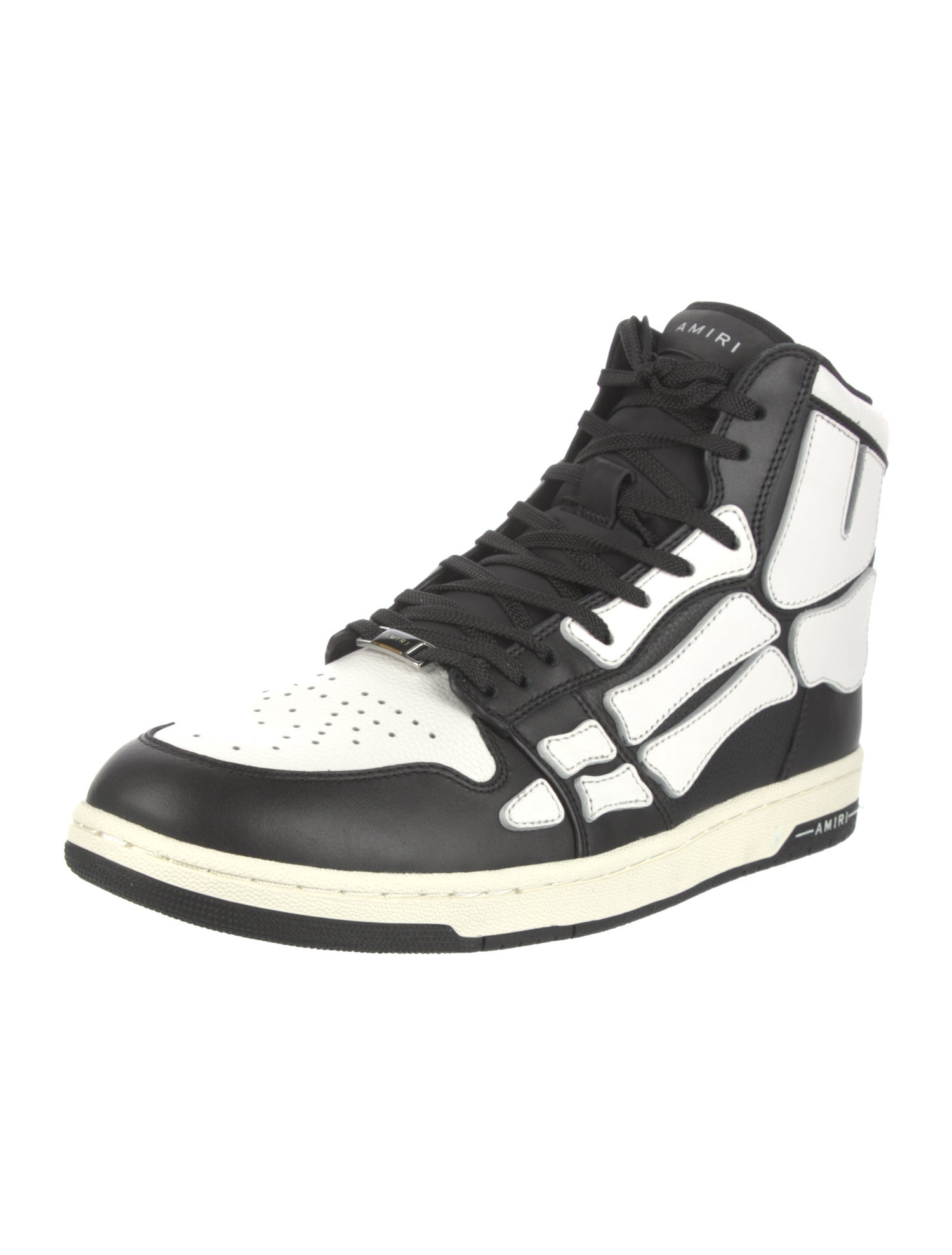 Amiri Leather Colorblock Pattern Sneakers