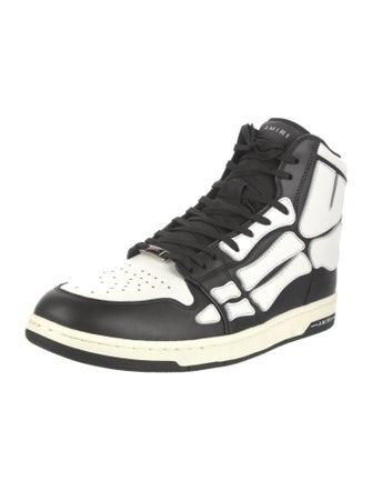 Amiri Leather Colorblock Pattern Sneakers