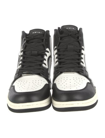 Amiri Leather Colorblock Pattern Sneakers
