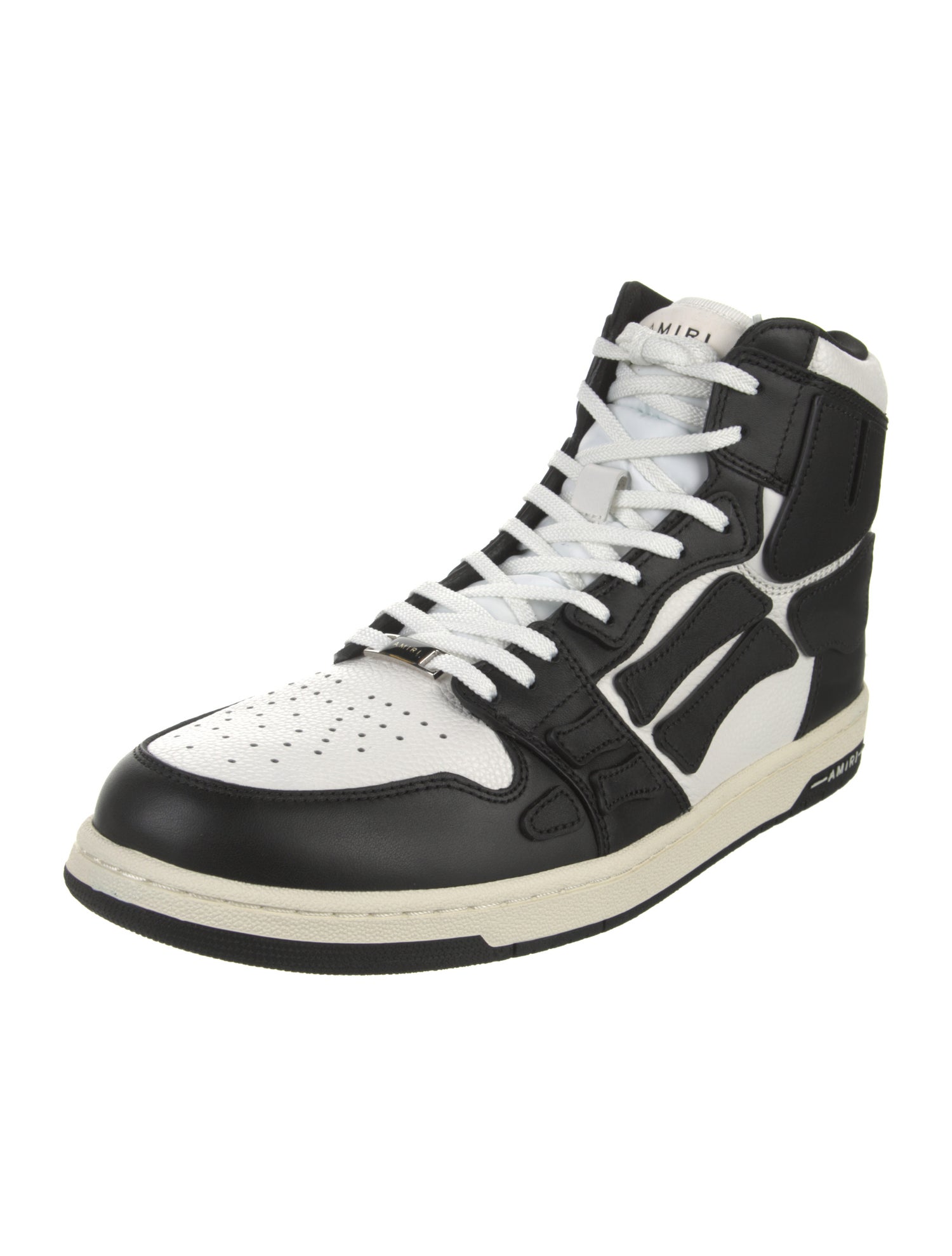 Amiri Leather Colorblock Pattern Sneakers