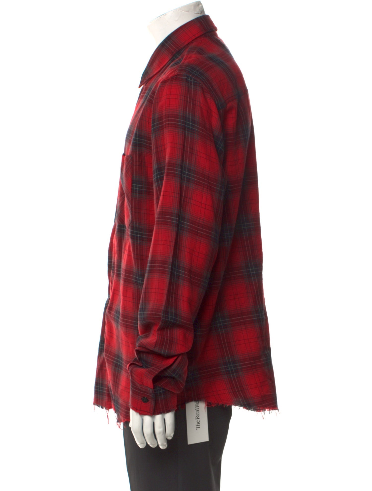 Amiri Plaid Print Long Sleeve Shirt