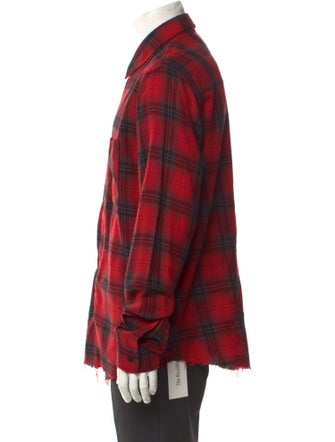 Amiri Plaid Print Long Sleeve Shirt