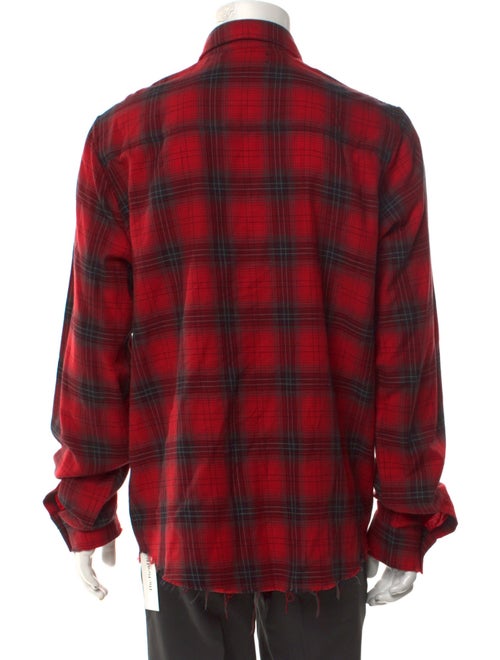 Amiri Plaid Print Long Sleeve Shirt