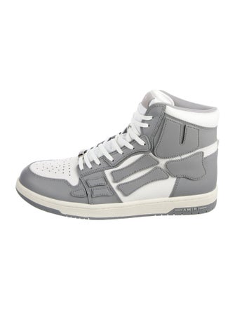 Amiri Leather Colorblock Pattern Sneakers