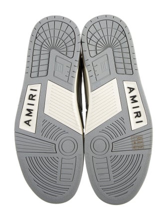 Amiri Leather Colorblock Pattern Sneakers