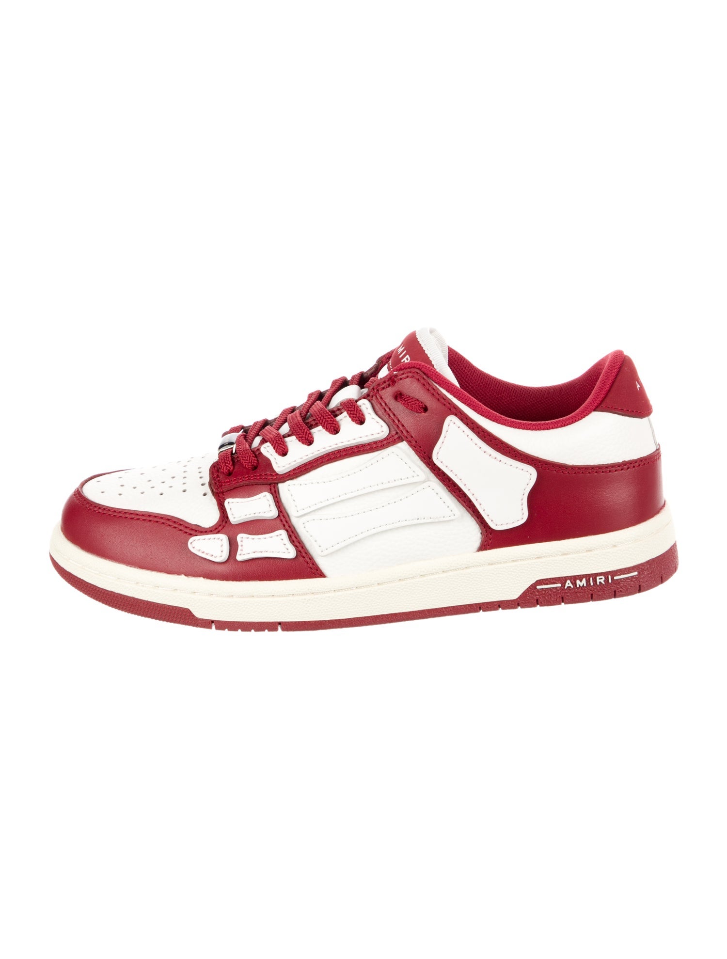 Amiri Leather Colorblock Pattern Sneakers