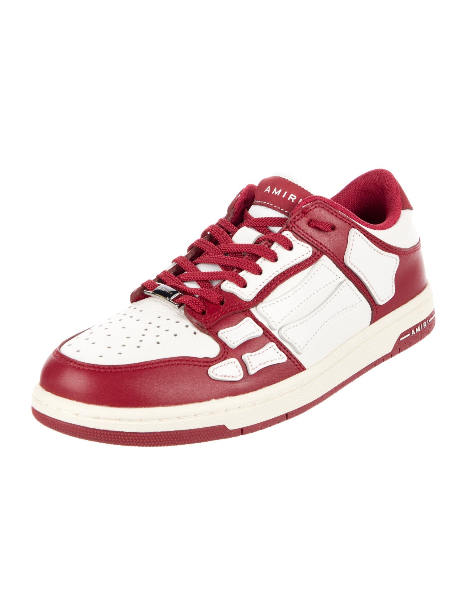 Amiri Leather Colorblock Pattern Sneakers