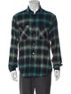Amiri Plaid Print Long Sleeve Shirt