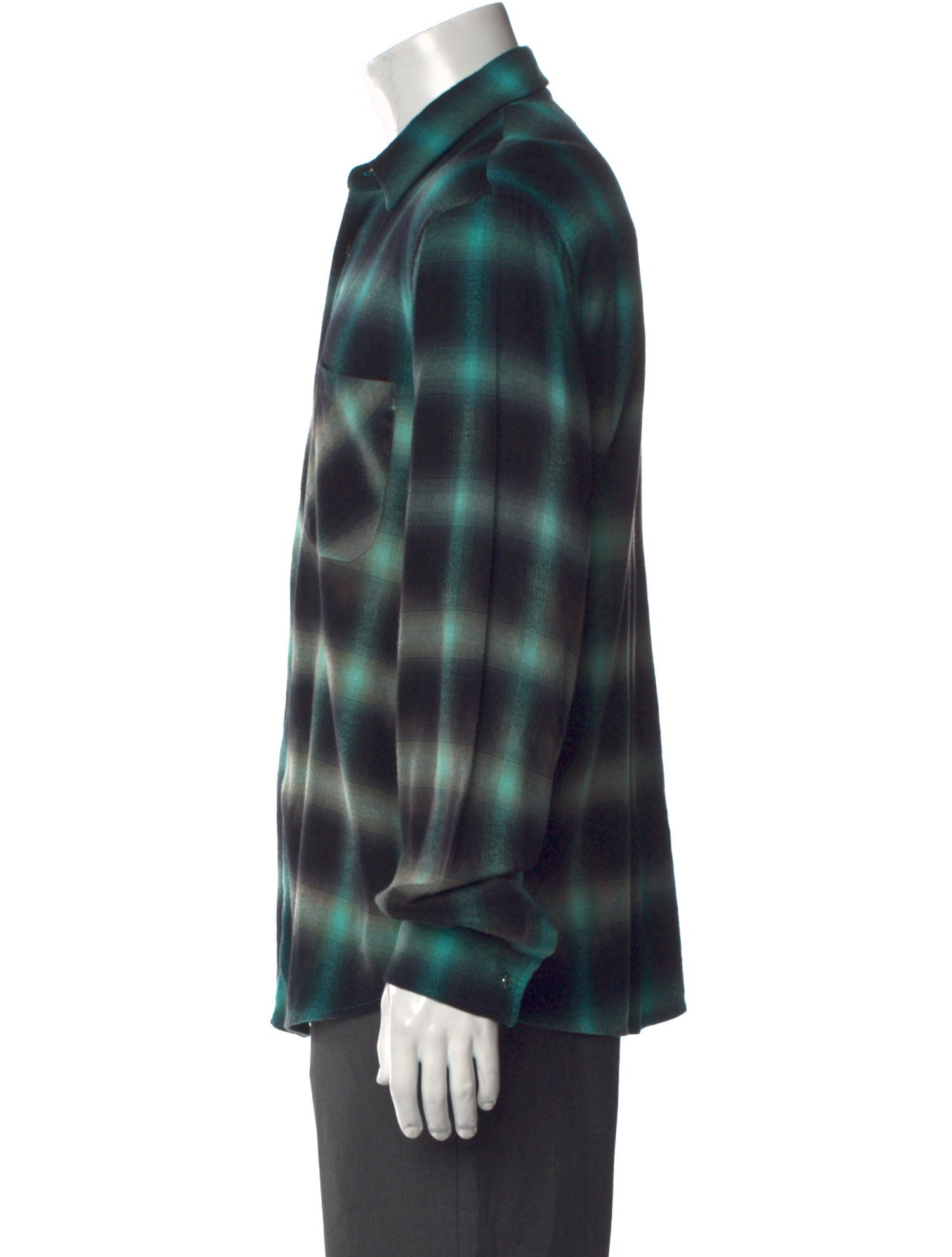 Amiri Plaid Print Long Sleeve Shirt