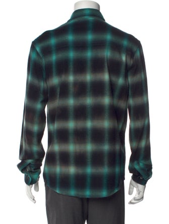 Amiri Plaid Print Long Sleeve Shirt