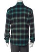 Amiri Plaid Print Long Sleeve Shirt