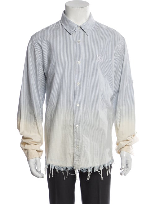 Amiri Striped Long Sleeve Denim Shirt