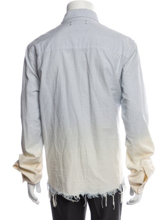 Amiri Striped Long Sleeve Denim Shirt