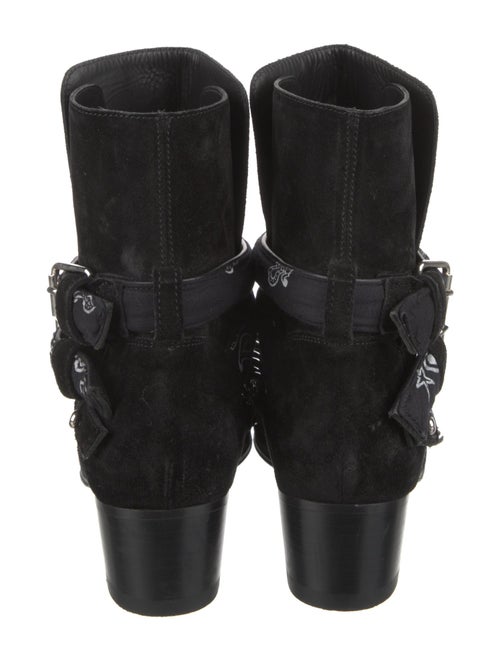 Amiri Suede Chain-Link Accents Moto Boots