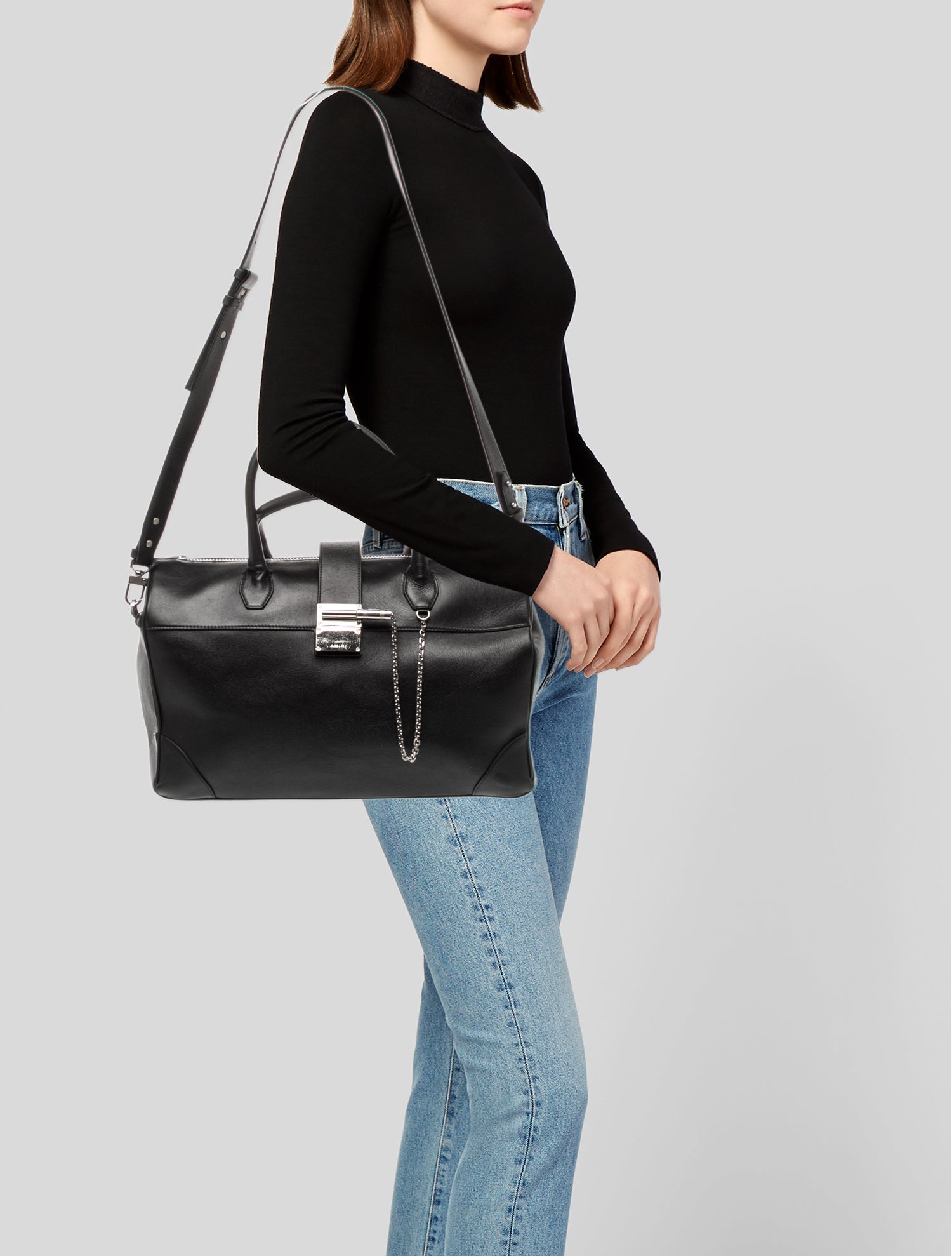 Amiri Leather Top Handle Bag