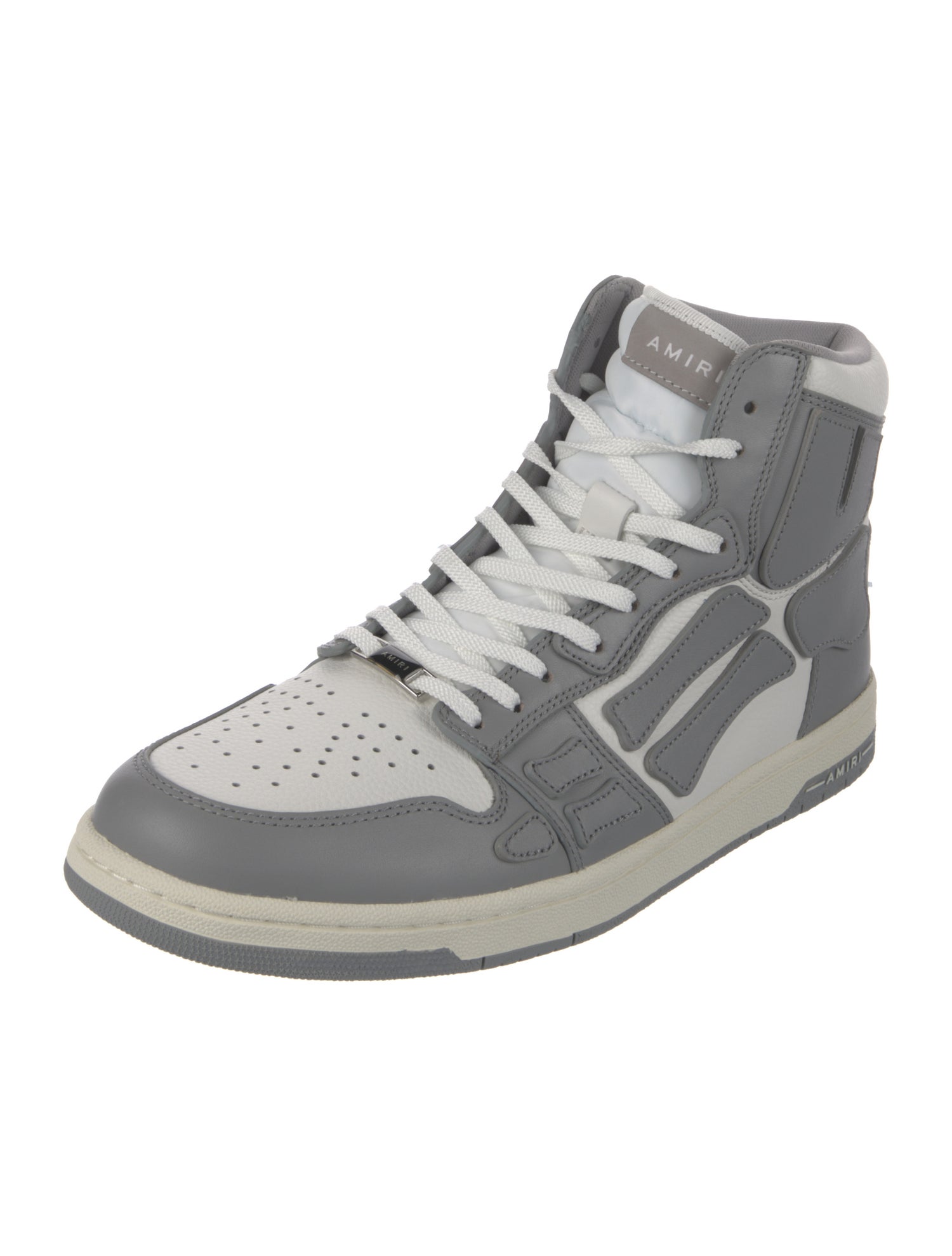 Amiri Leather Colorblock Pattern Sneakers
