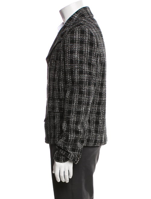 Amiri Tweed Pattern Peacoat
