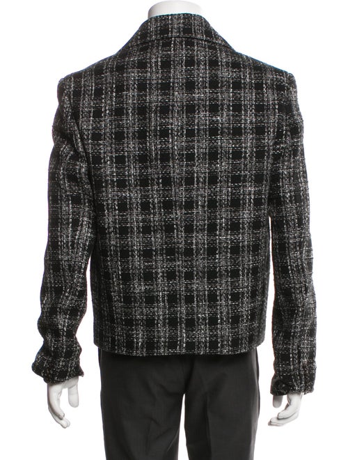Amiri Tweed Pattern Peacoat