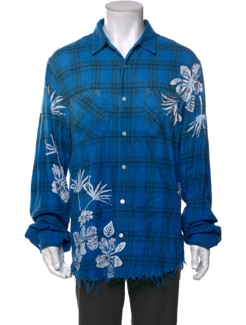 Amiri Plaid Print Long Sleeve Shirt