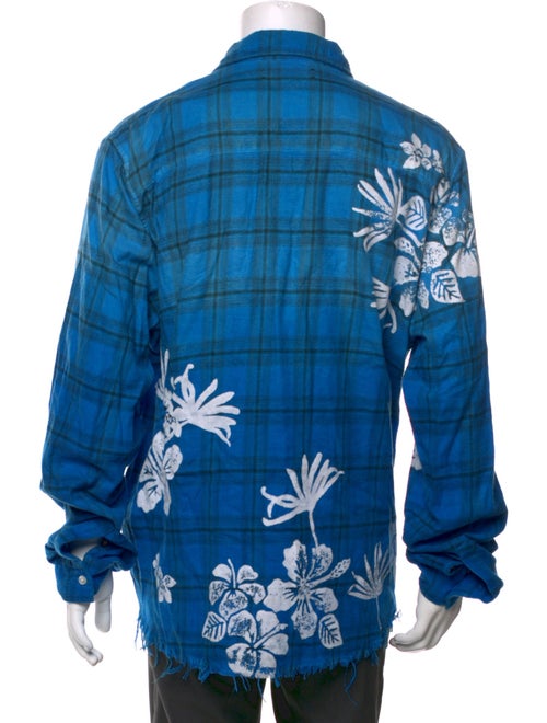 Amiri Plaid Print Long Sleeve Shirt