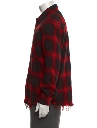 Amiri Plaid Print Long Sleeve Shirt