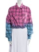 Amiri Plaid Print Long Sleeve Button-Up Top