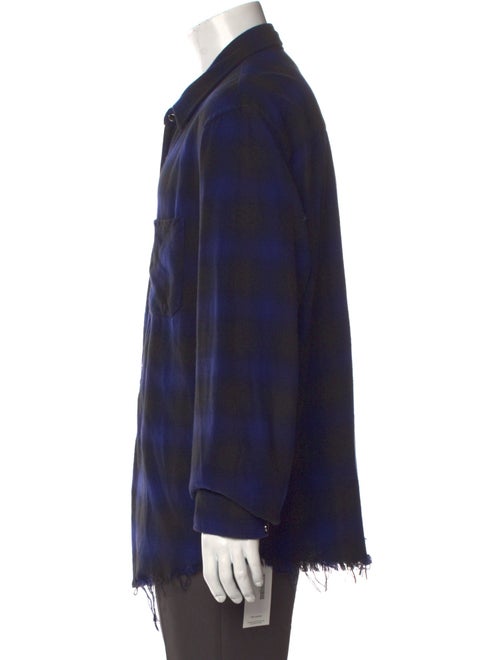 Amiri Plaid Print Long Sleeve Shirt