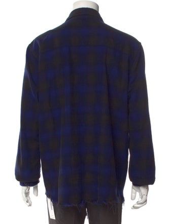 Amiri Plaid Print Long Sleeve Shirt