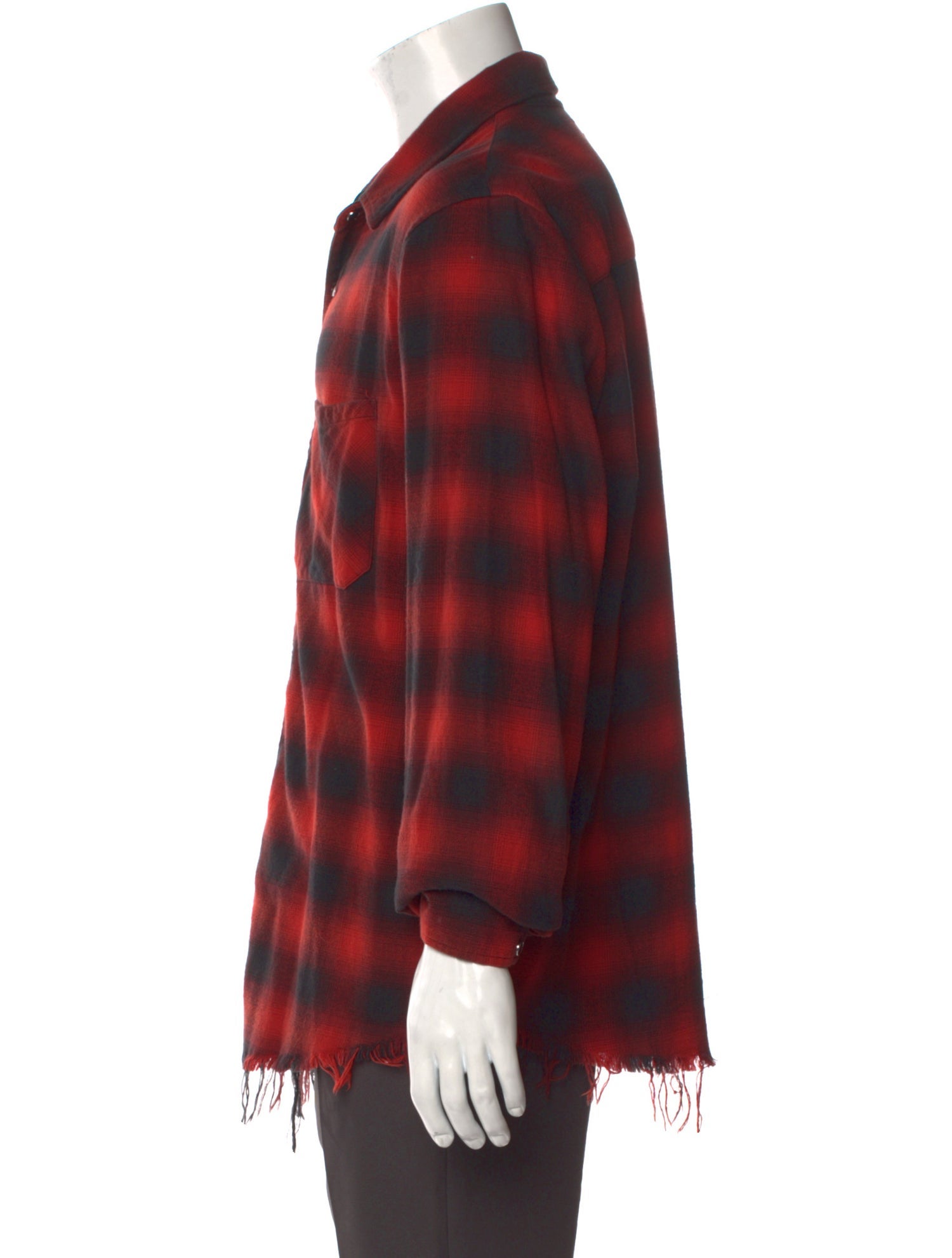 Amiri Plaid Print Long Sleeve Shirt