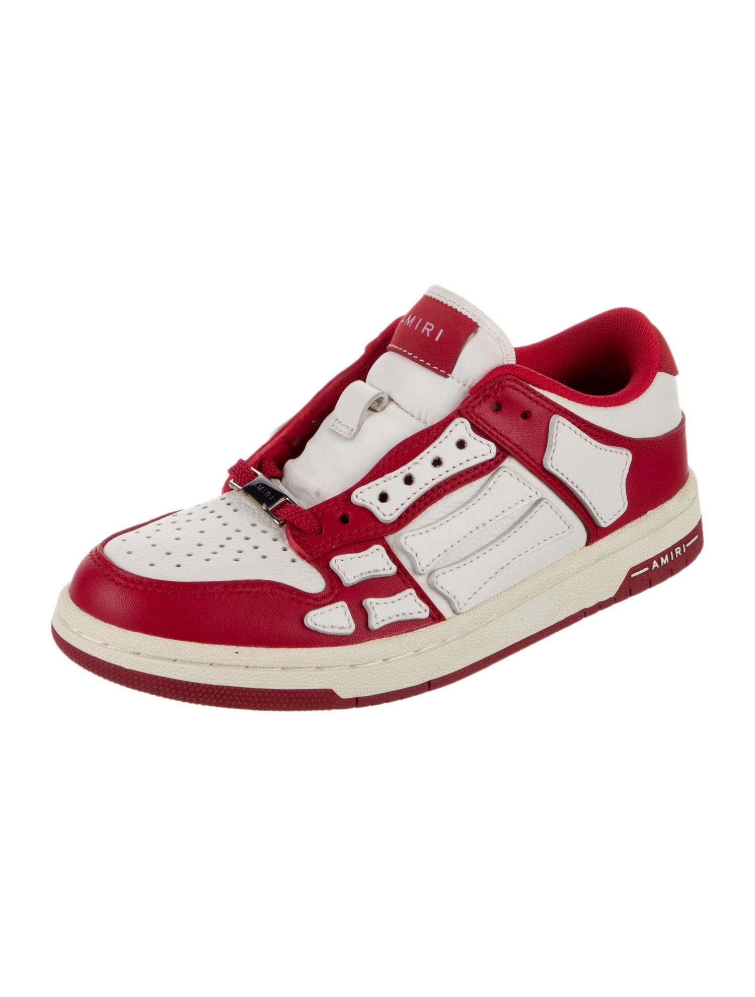 Amiri Leather Colorblock Pattern Sneakers