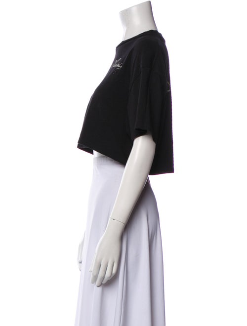 Amiri Graphic Print Crew Neck Crop Top